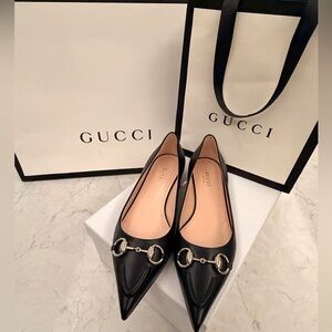 BNIB Gucci black Erin horsebit flats in size 36